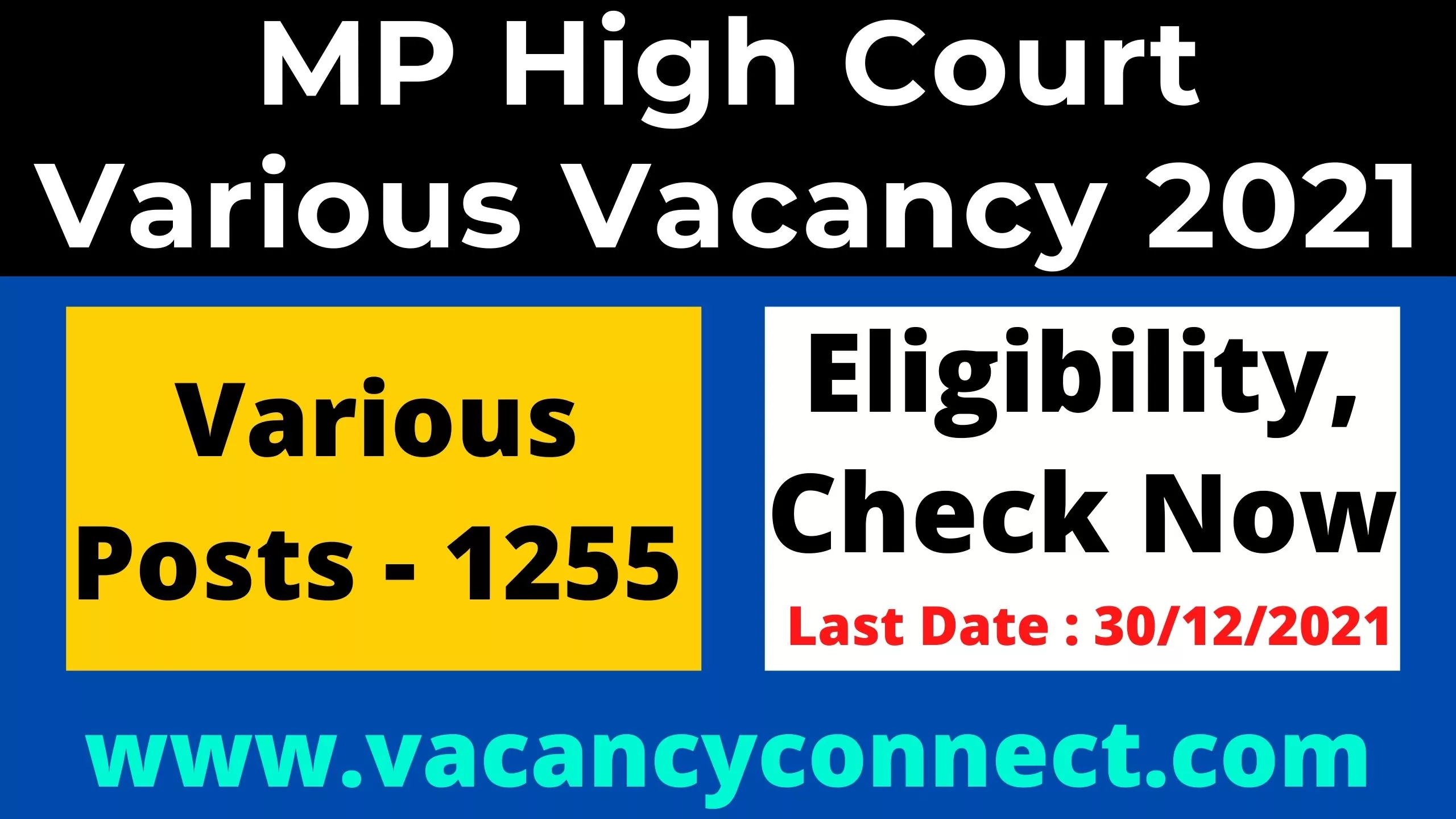 MP High Court Various Vacancy 2021