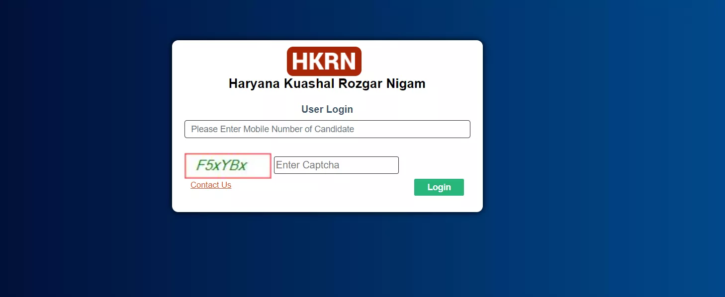 Haryana Kaushal Rojgar Nigam candidate log in