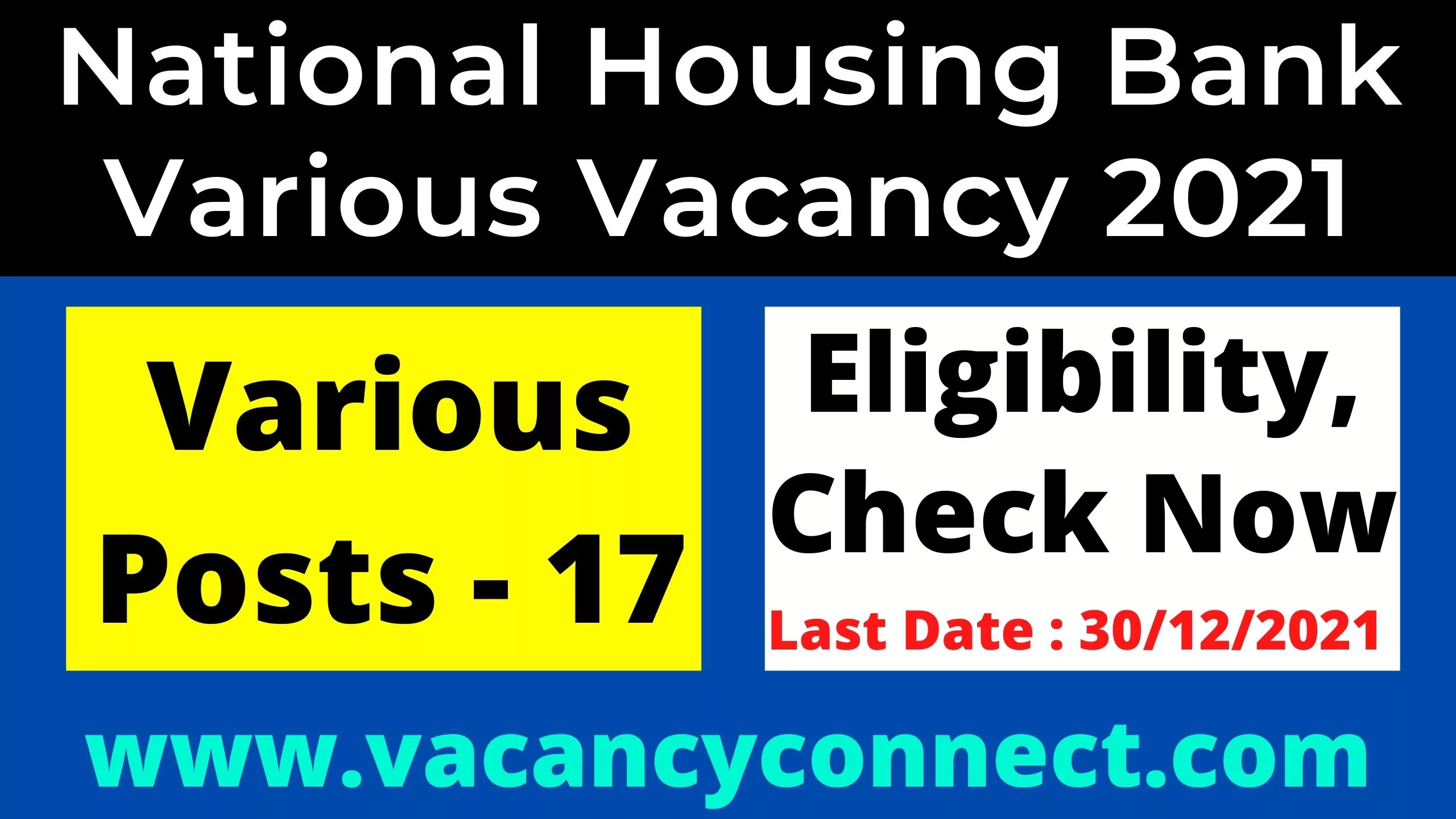 National Housing Bank Various Vacancy 2021