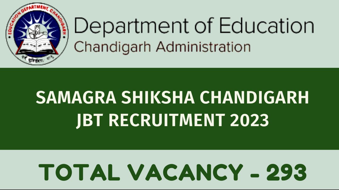 SSA Chandigarh JBT Teacher Recruitment 2023