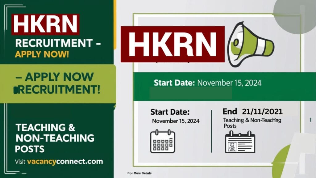 HKRN Various Vacancy Online Form 2024