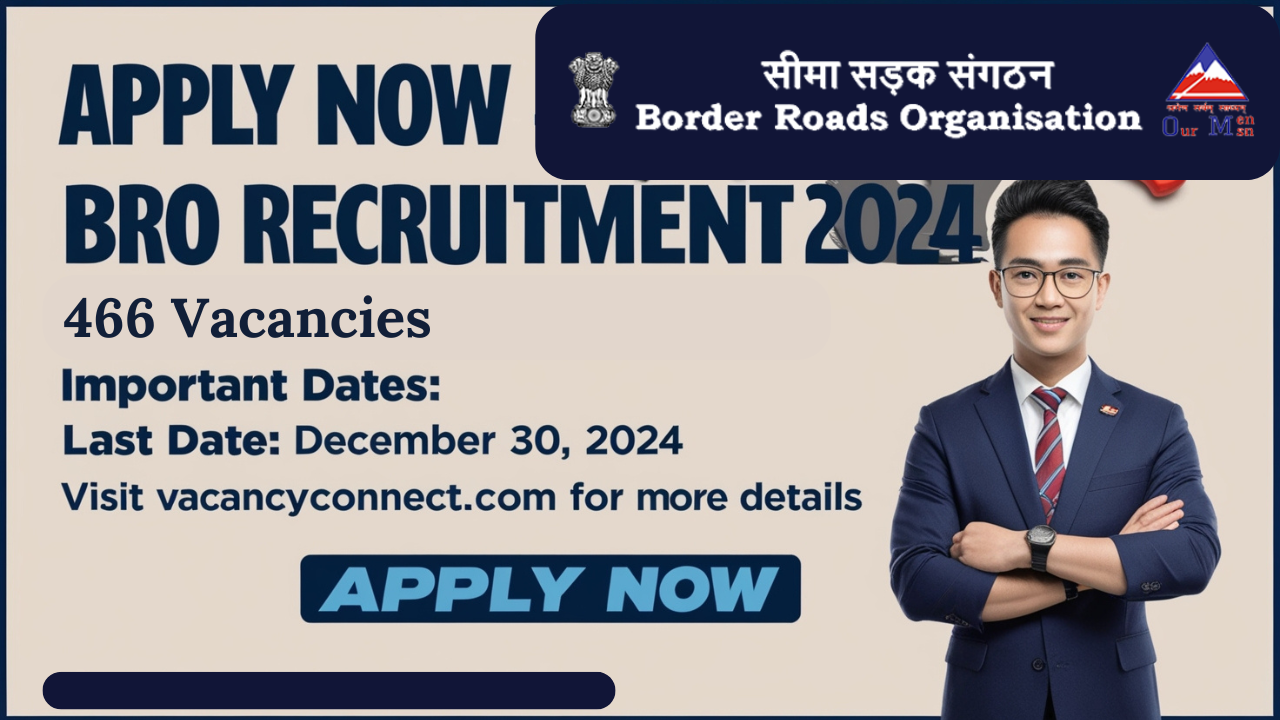 BRO Recruitment 2024 – Apply for 466 Draughtsman, Drivers