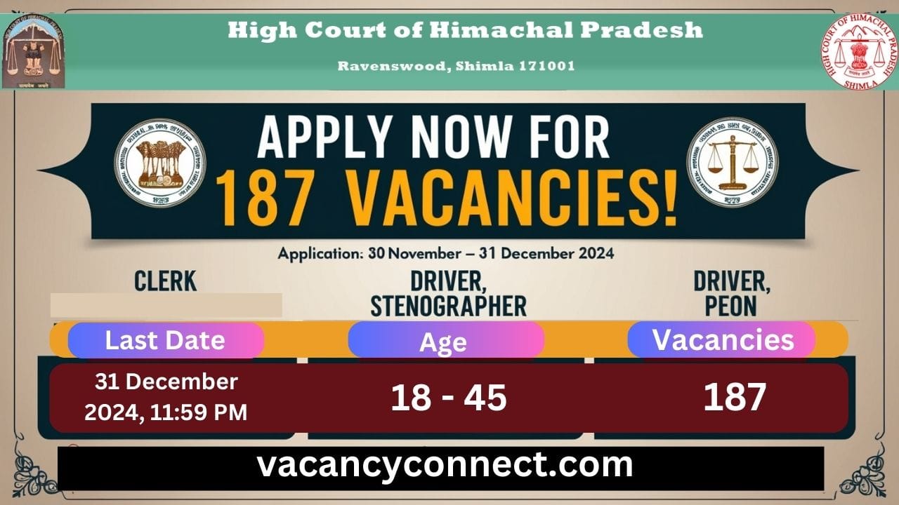 Shimla High Court Recruitment 2024