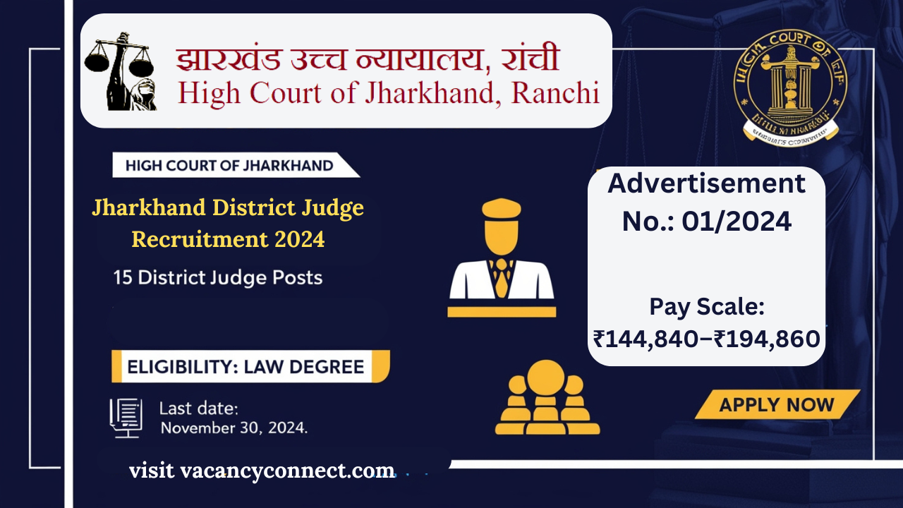 Jharkhand District Judge Recruitment 2024