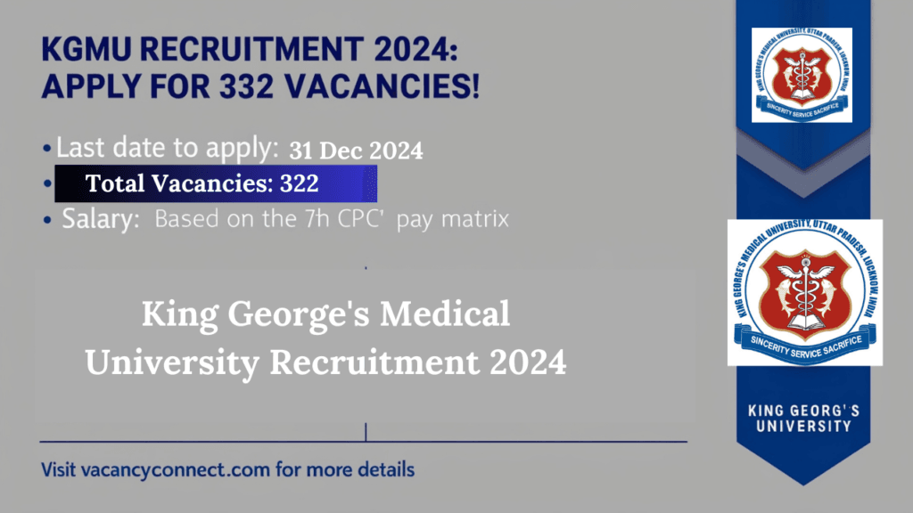 KGMU Recruitment 2024: 332 Vacancies