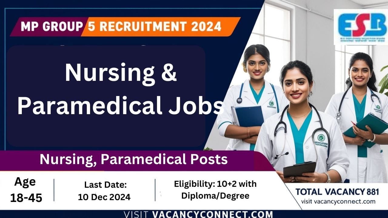 MPESB Paramedical Staff Recruitment 881 Posts