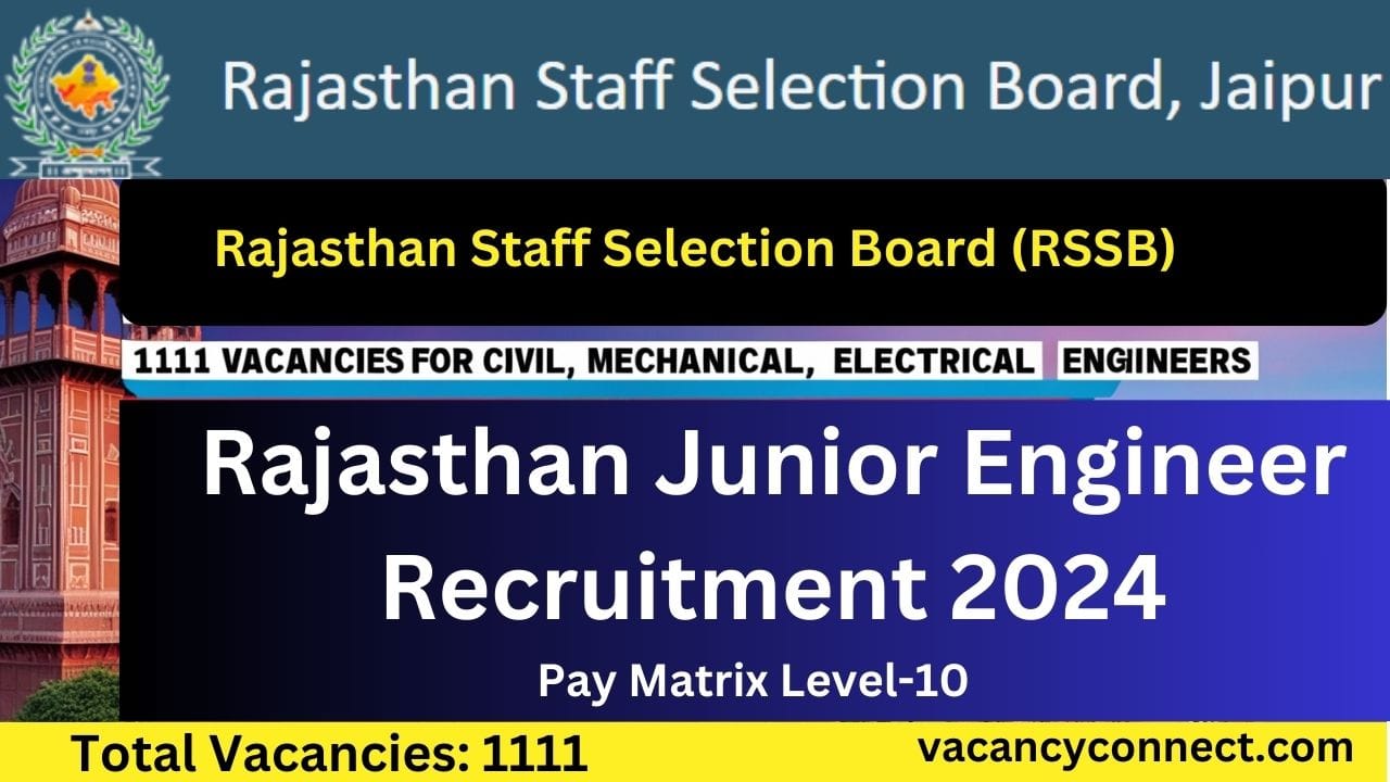 Rajasthan Junior Engineer Recruitment 2024






