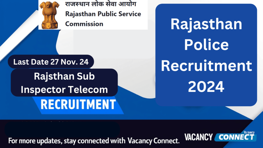 Rajasthan Sub Inspector Telecom Recruitment 2024