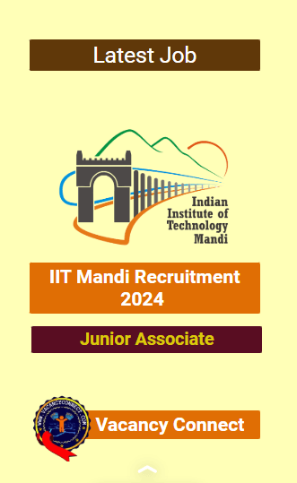 IIT Mandi Jr Associate Recruitment 2024