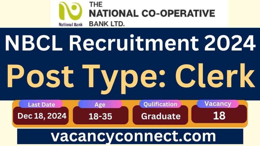 NCBL Clerk Recruitment 2024