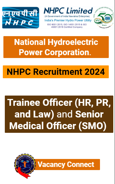 NHPC Trainee Officer SMO Vacancy 2024