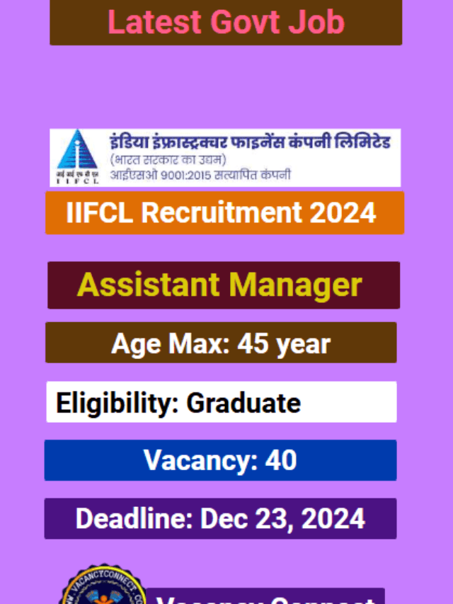 IIFCL Assistant Manager Recruitment 2024