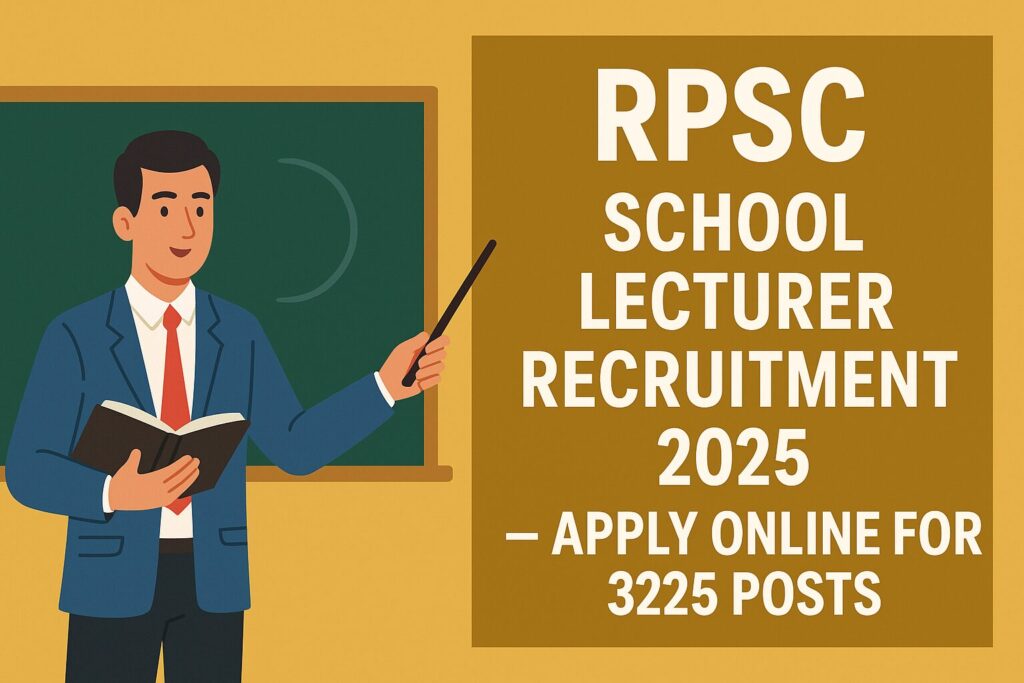 RPSC School Lecturer Recruitment 2025