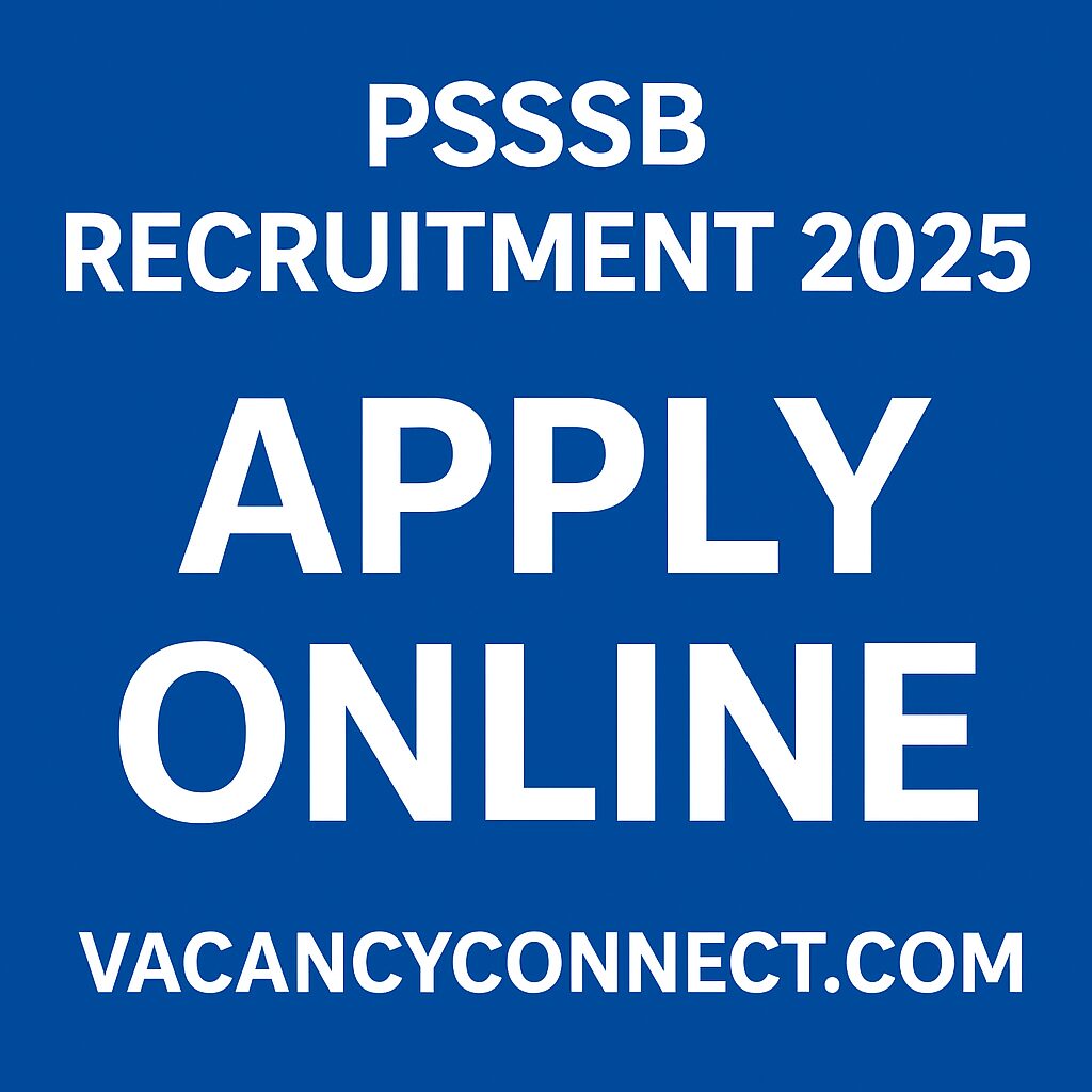 PSSSB Recruitment 2025 - Apply Online
