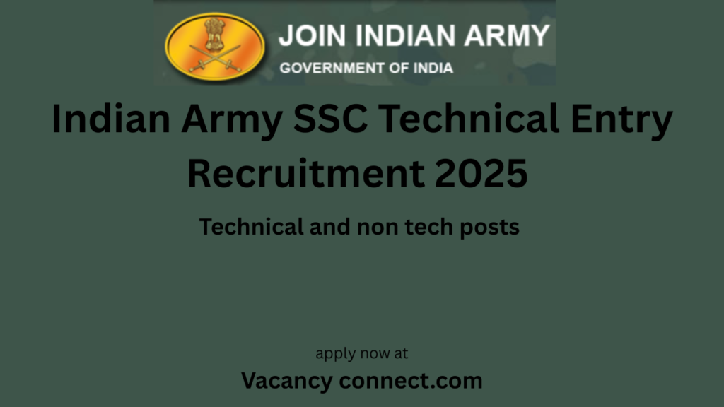 Indian Army SSC Technical Entry Recruitment 2025