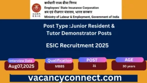 Esic Recruitment 2025