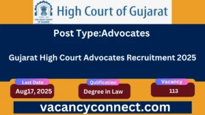 Gujarat High Court Advocates Recruitment 2025