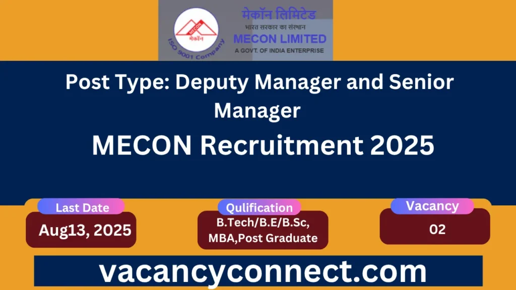 MECON Recruitment 2025