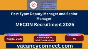 MECON Recruitment 2025