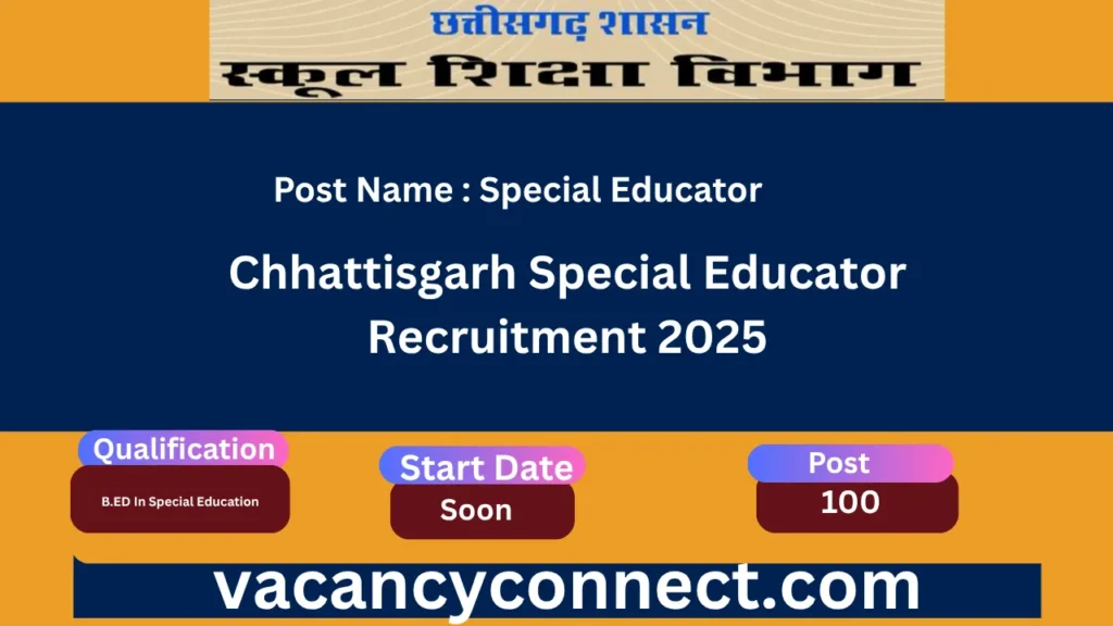 Chhattisgarh Special Educator Recruitment 2025