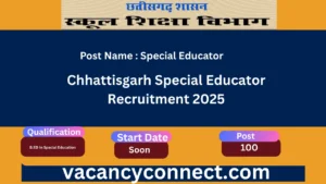 Chhattisgarh Special Educator Recruitment 2025