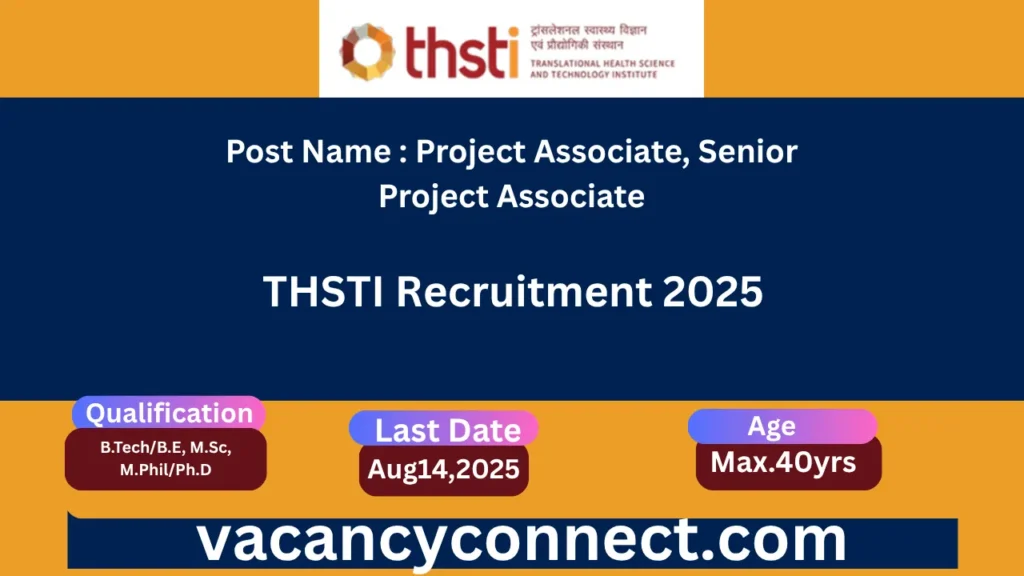 THSTI Recruitment 2025