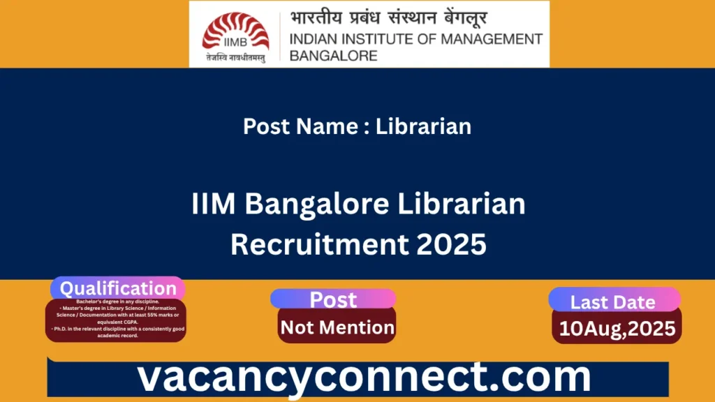 IIM Bangalore Librarian Recruitment 2025