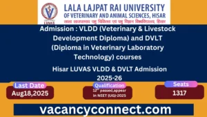 Hisar LUVAS VLDD & DVLT Admission 2025-26