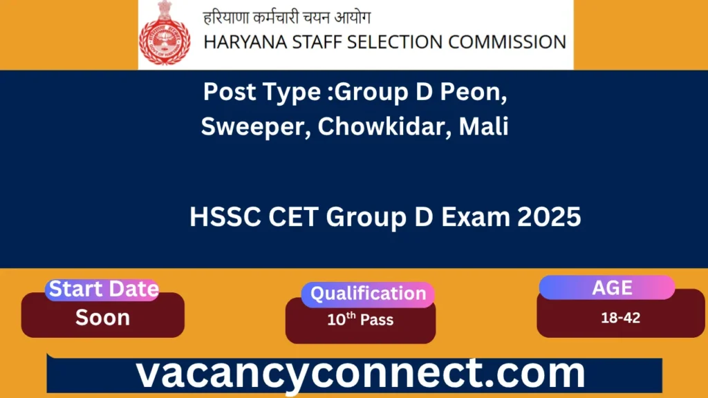 HSSC CET Group D 2025