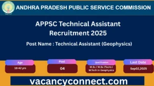 APPSC Technical Assistant Recruitment 2025