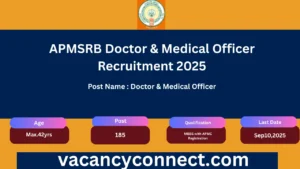 APMSRB Doctor & Medical Officer Recruitment 2025