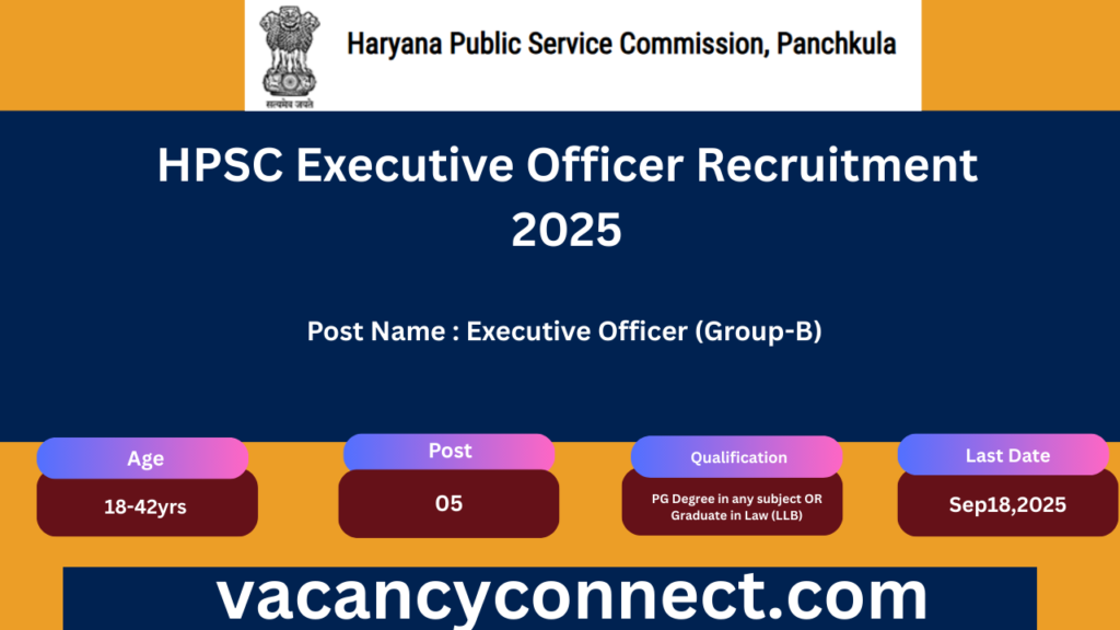 HPSC Executive Officer Recruitment 2025