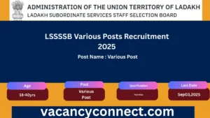 LSSSSB Various Posts Recruitment 2025