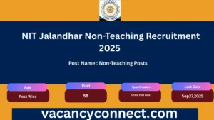 NIT Jalandhar Non-Teaching Recruitment 2025