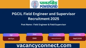 PGCIL Field Engineer and Supervisor Recruitment 2025