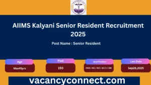 AIIMS Kalyani Senior Resident Recruitment 2025