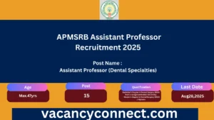 APMSRB Assistant Professor Recruitment 2025