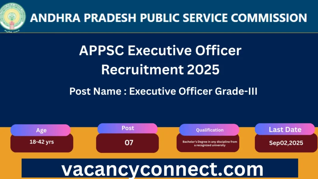 APPSC Executive Officer Recruitment 2025