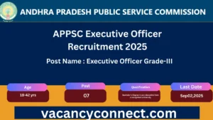 APPSC Executive Officer Recruitment 2025