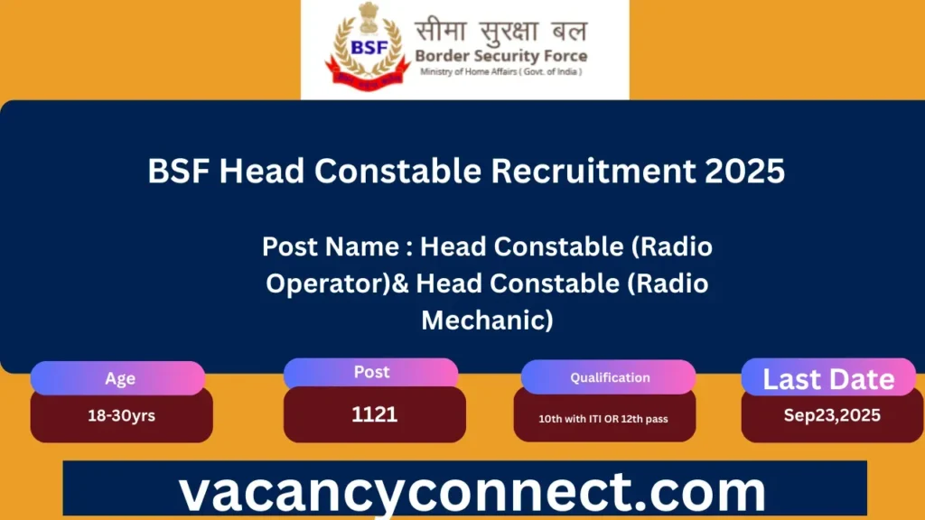 BSF Head Constable Recruitment 2025