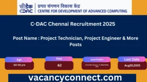 C-DAC Chennai Recruitment 2025