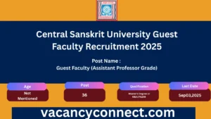 Central Sanskrit University Guest Faculty Recruitment 2025