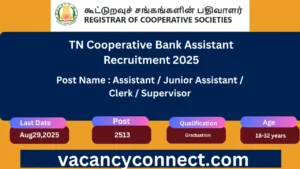 TN Cooperative Bank Assistant Recruitment 2025