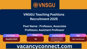 VNSGU Teaching Positions Recruitment 2025