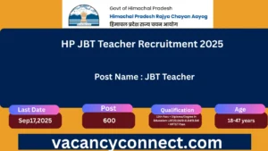 HP JBT Teacher Recruitment 2025