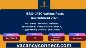 ISRO-LPSC Various Posts Recruitment 2025
