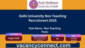 Delhi University Non Teaching Recruitment 2025
