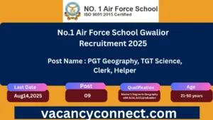 No.1 Air Force School Gwalior Recruitment 2025