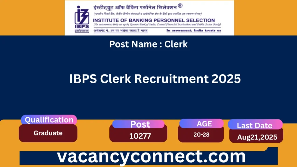 IBPS Clerk Recruitment 2025