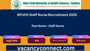 BFUHS Staff Nurse Recruitment 2025